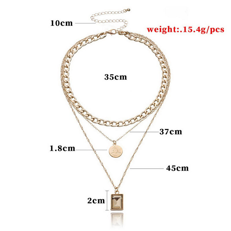 Round Square Necklace