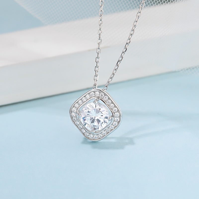 Moissanite Geometric Necklace