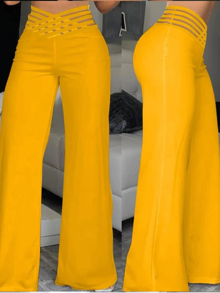 Wide Leg Flared Pants