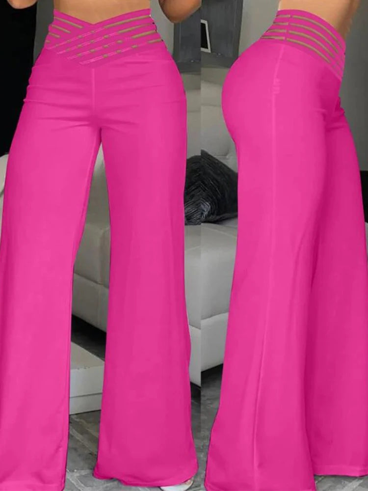 Wide Leg Flared Pants