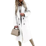 Women's Single-Breasted Wool Blend Coat