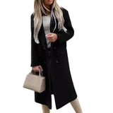 Women's Single-Breasted Wool Blend Coat