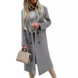 Women's Single-Breasted Wool Blend Coat