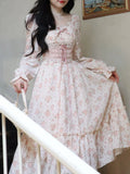 Pink Floral Elegant Dress