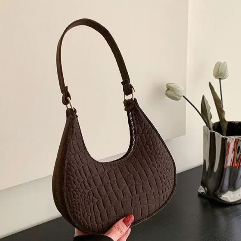Casual Single Shoulder Dumpling Handbag