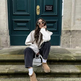 Bomber Jacket Coat Vintage Long Sleeve