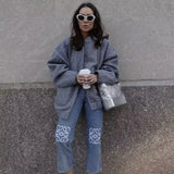 Bomber Jacket Coat Vintage Long Sleeve