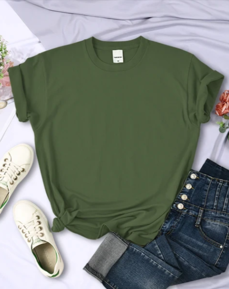 Solid Color Women T Shirts