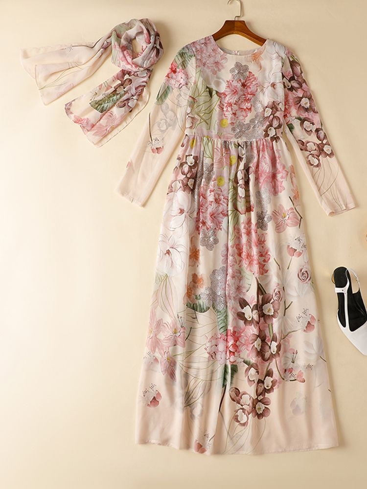 Scarf Print Dress
