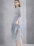 Mesh Ruffle Dress