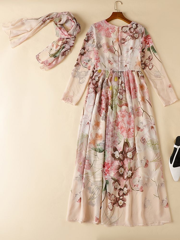 Scarf Print Dress