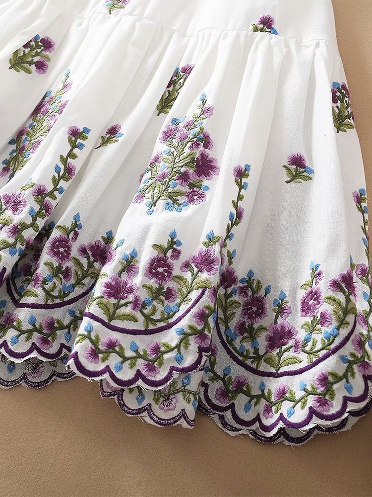 Vintage Ruffle Hem Dress