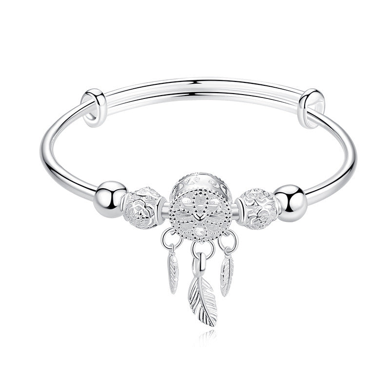 Round Bead Charm Bracelet