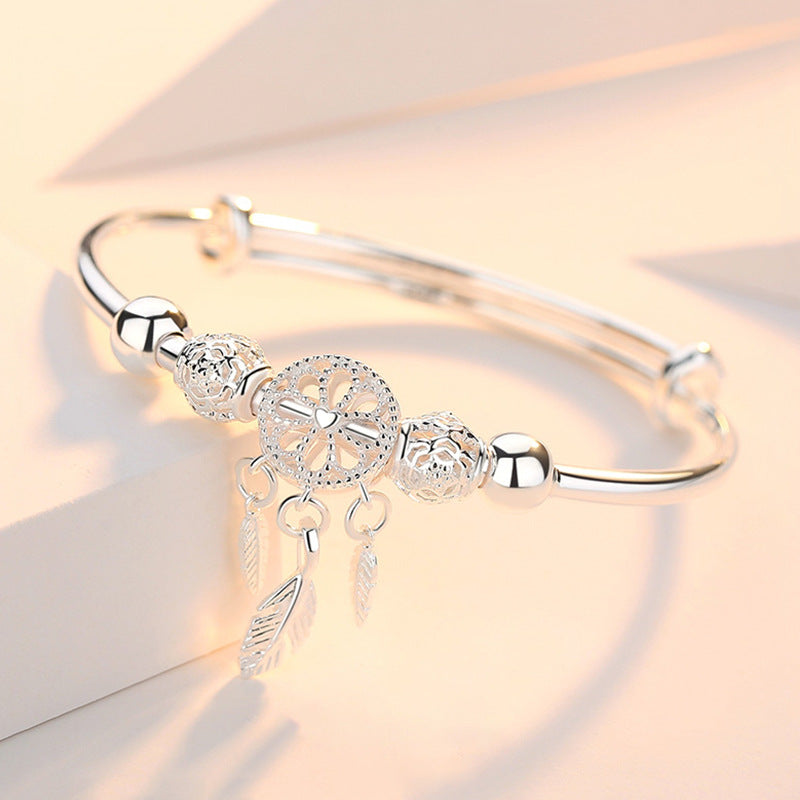 Round Bead Charm Bracelet