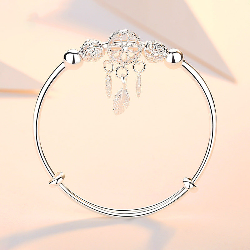 Round Bead Charm Bracelet