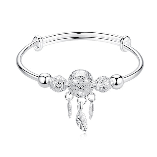 Round Bead Charm Bracelet