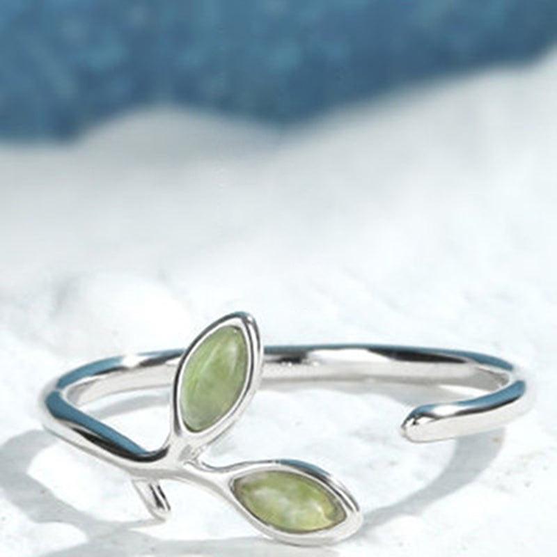 Green Leaf Open Ring - SHANIRE