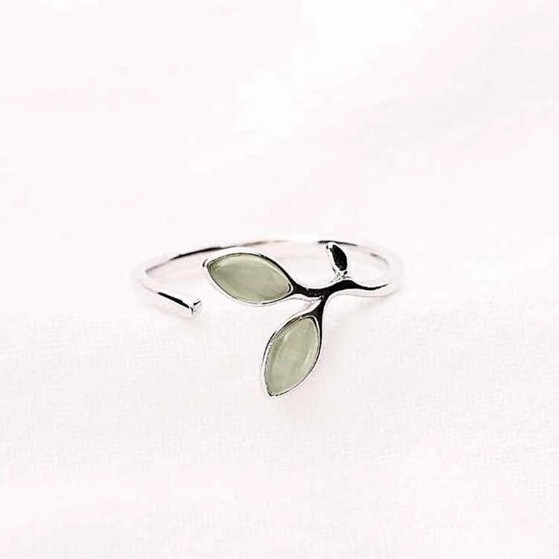 Green Leaf Open Ring - SHANIRE