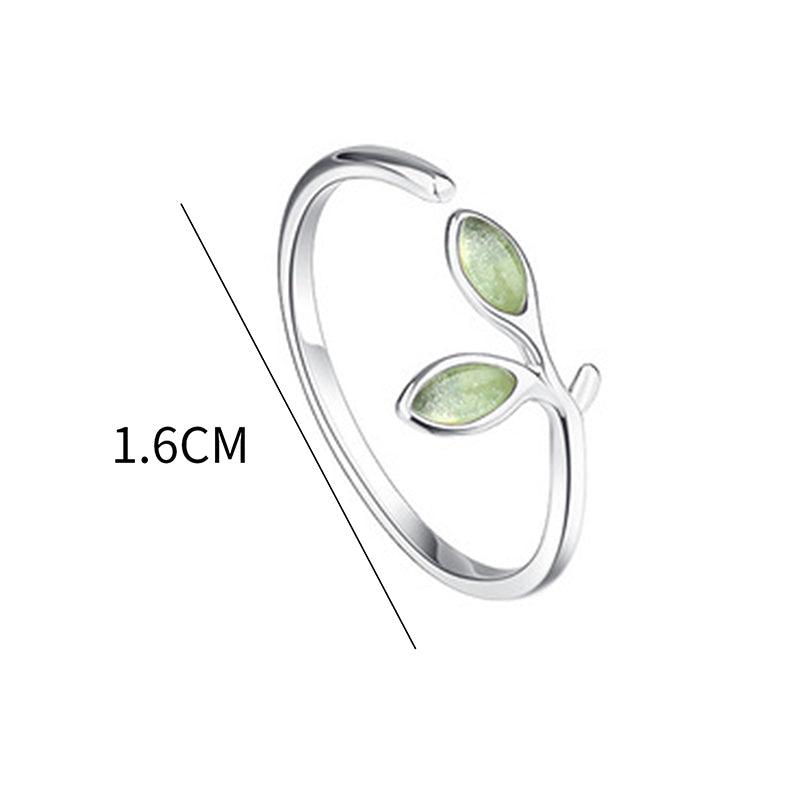 Green Leaf Open Ring - SHANIRE