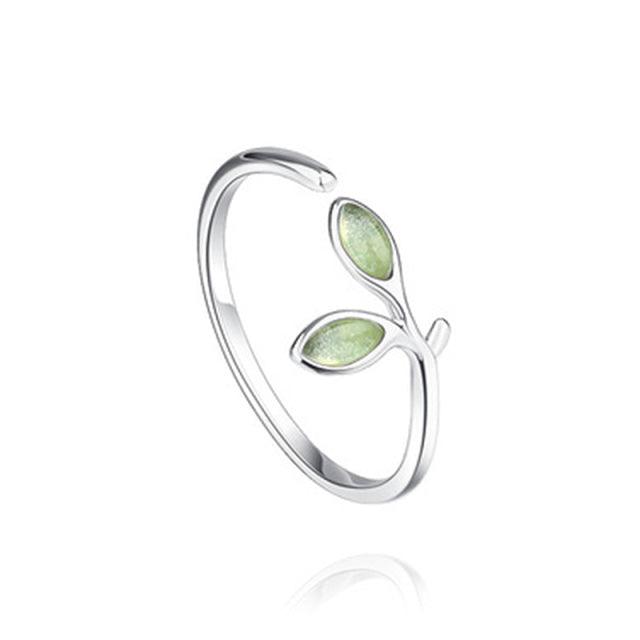 Green Leaf Open Ring - SHANIRE