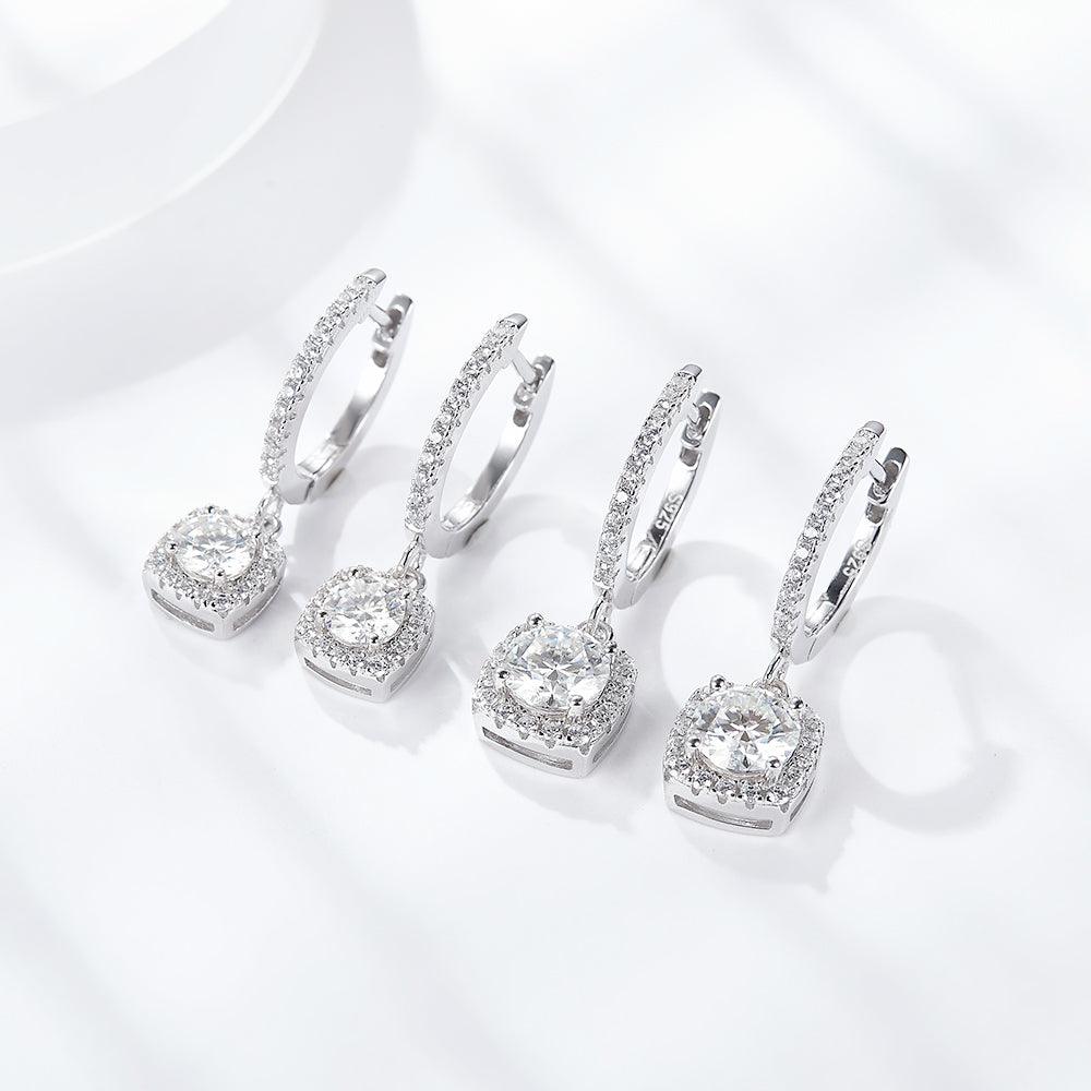Color Moissanite Drop Earrings - SHANIRE